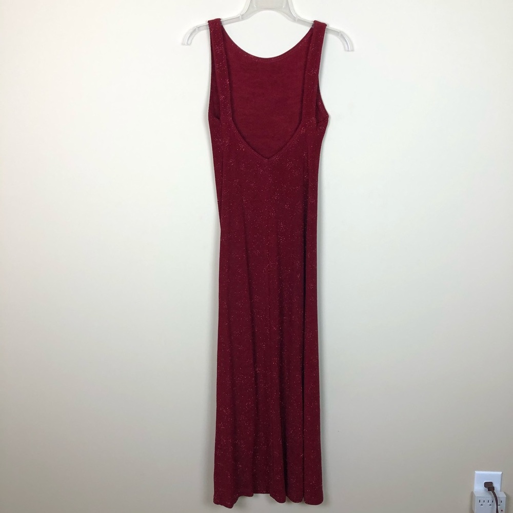 Ronni Nicole Red Glittery Long Dress